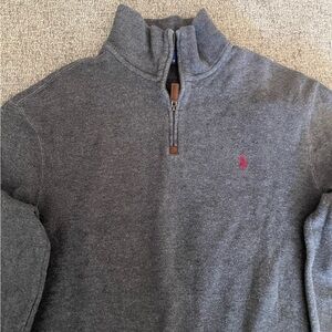 Men's 3-quarter zippered sweater